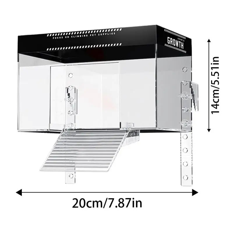 Over-Tank Turtle Basking Platform with Lid - Aquatic Reptile Dock & Resting Area