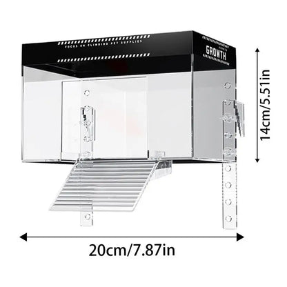 Over-Tank Turtle Basking Platform with Lid - Aquatic Reptile Dock & Resting Area