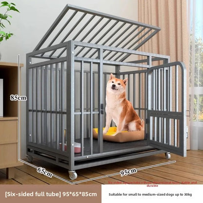Large Indoor Dog Cage with Toilet Area - Premium Pet Enclosure for Medium to Large Dogs
