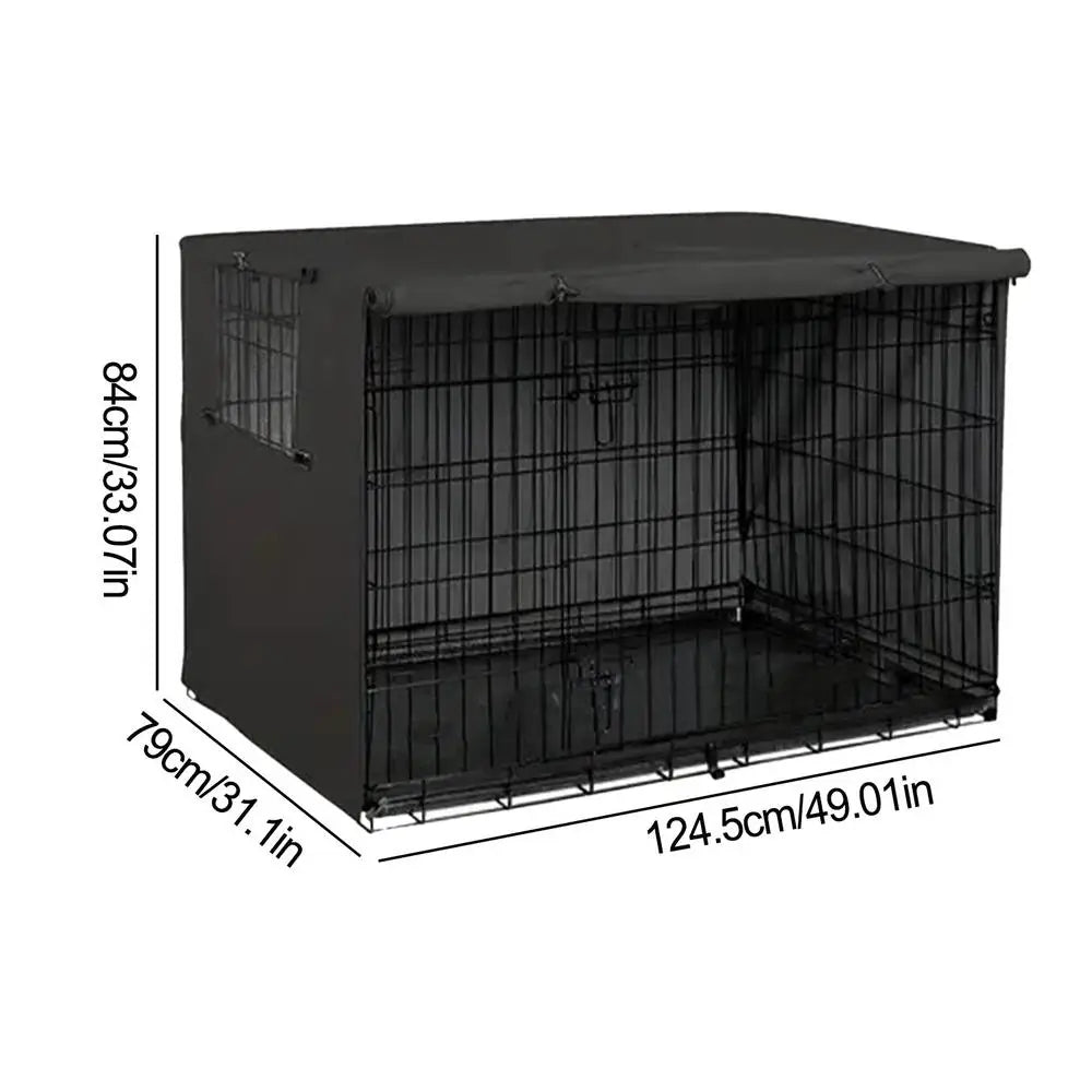 Waterproof Pet Crate Cover - Oxford Windproof Dog Kennel Cover for Indoor Use