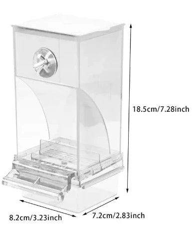 No-Mess Acrylic Bird Feeder - Seed Container for Small to Medium Birds