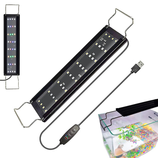 Full Spectrum LED Aquarium Light - 10-Level Brightness Control for Stunning Fish Tanks