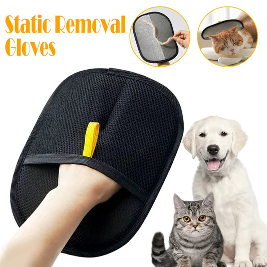 Premium Pet Hair Removal Gloves - Professional Static-Free Grooming Kit