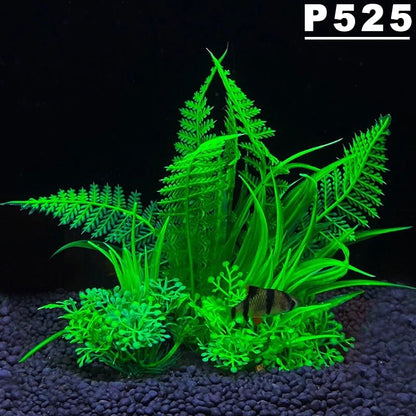 Artificial Aquarium Plants - Plastic Water Grass Fish Tank Decoration 5.5"