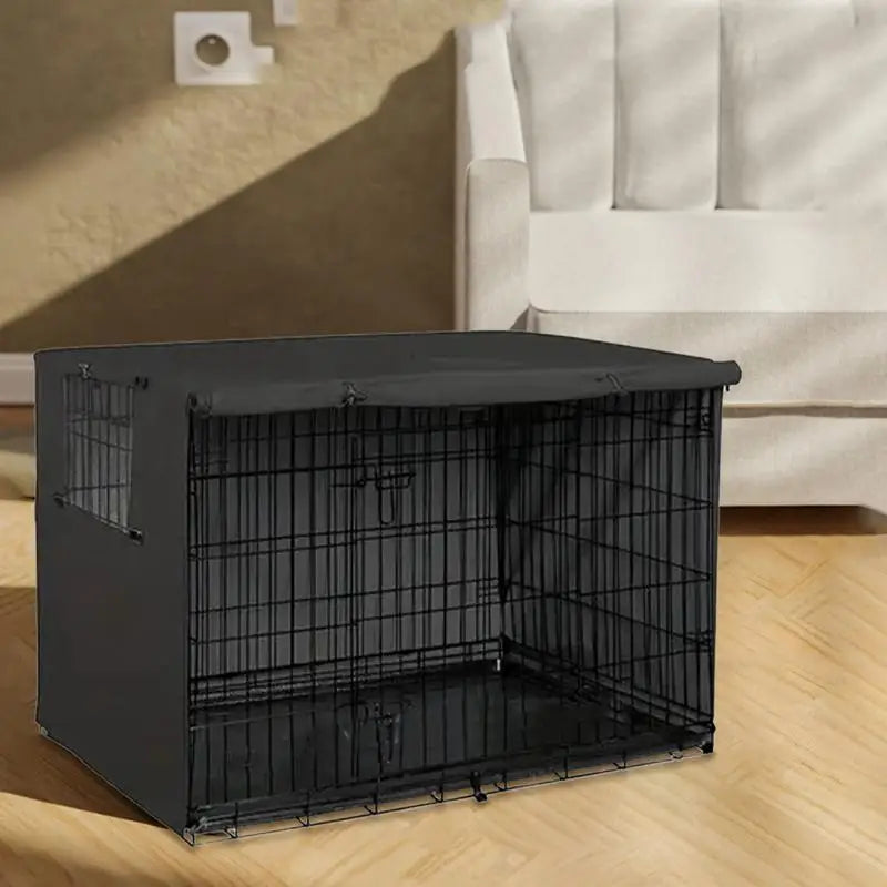 Waterproof Pet Crate Cover - Oxford Windproof Dog Kennel Cover for Indoor Use