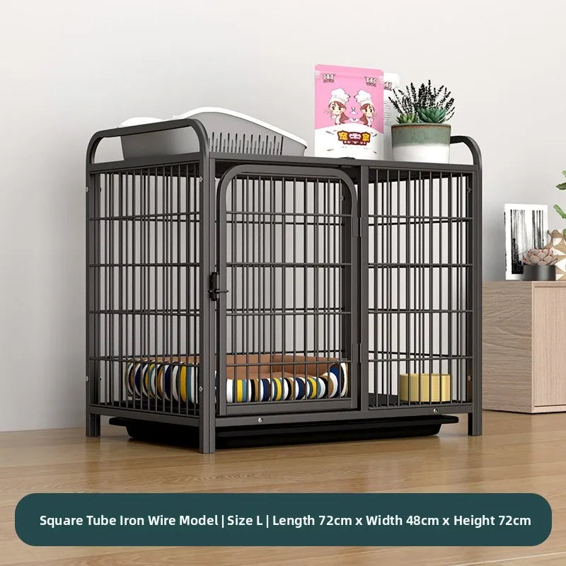 Large Indoor Dog Cage with Toilet Area - Premium Pet Enclosure for Medium to Large Dogs