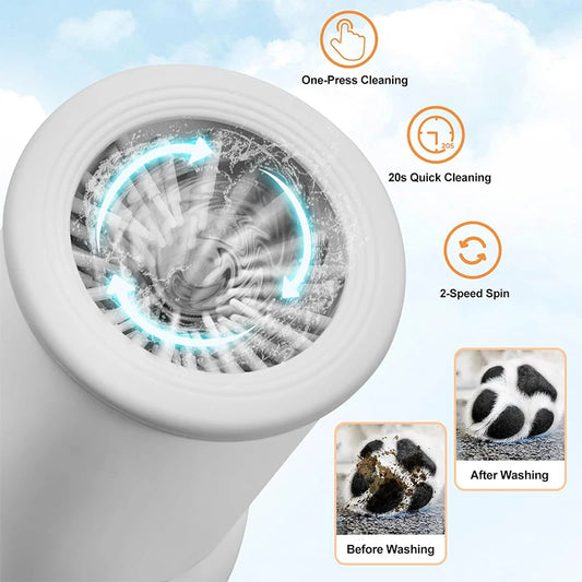 Premium Automatic Pet Paw Washer - Electric Foot Cleaner & Massager System