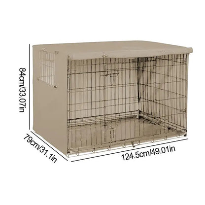 Waterproof Pet Crate Cover - Oxford Windproof Dog Kennel Cover for Indoor Use