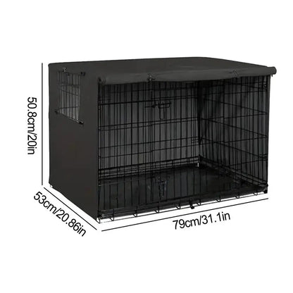 Waterproof Pet Crate Cover - Oxford Windproof Dog Kennel Cover for Indoor Use