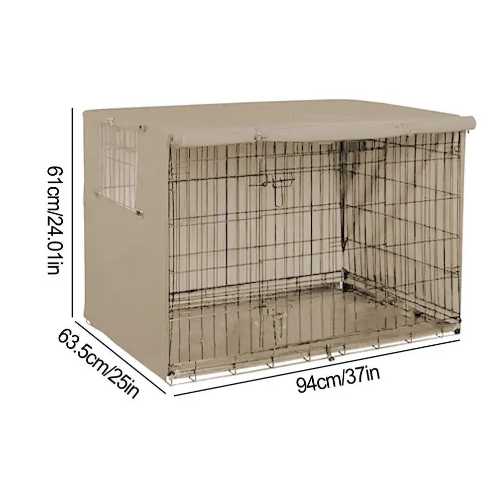 Waterproof Pet Crate Cover - Oxford Windproof Dog Kennel Cover for Indoor Use