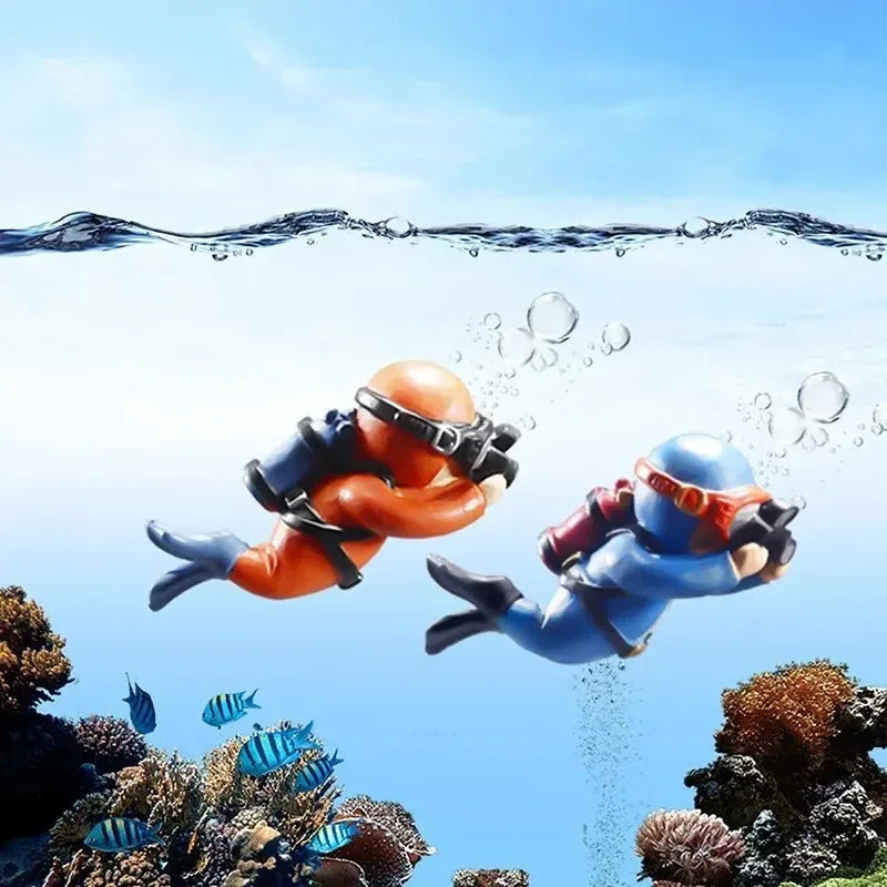 Floating Astronaut Diver Aquarium Ornament - Unique Fish Tank Decoration