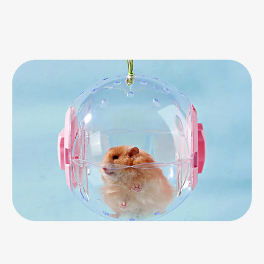 Transparent Hamster Exercise Ball with Traction Rope - 14cm & 18cm Sizes