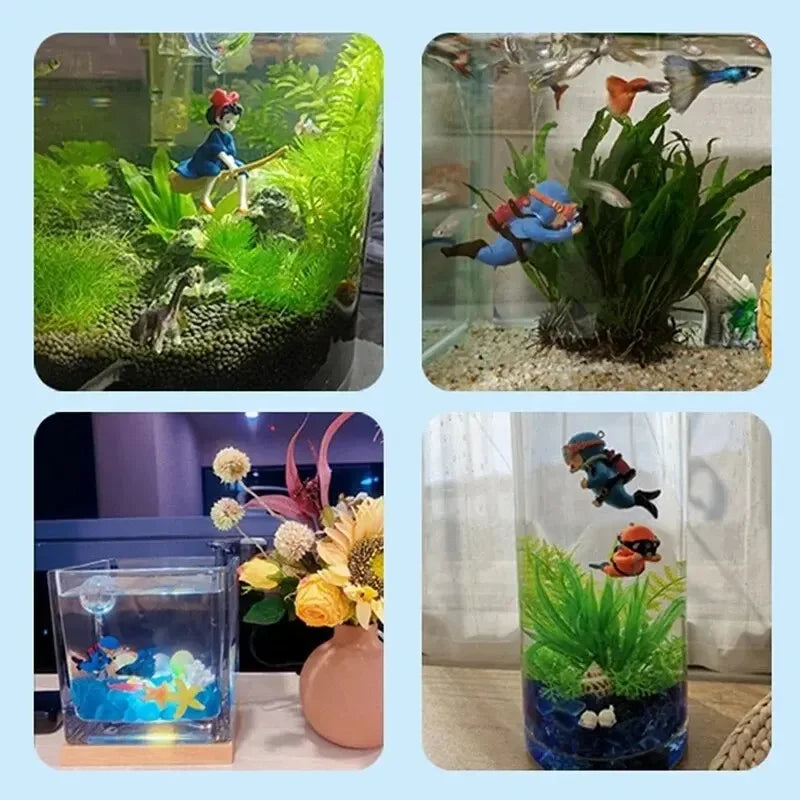 Floating Astronaut Diver Aquarium Ornament - Unique Fish Tank Decoration