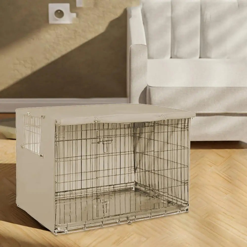 Waterproof Pet Crate Cover - Oxford Windproof Dog Kennel Cover for Indoor Use