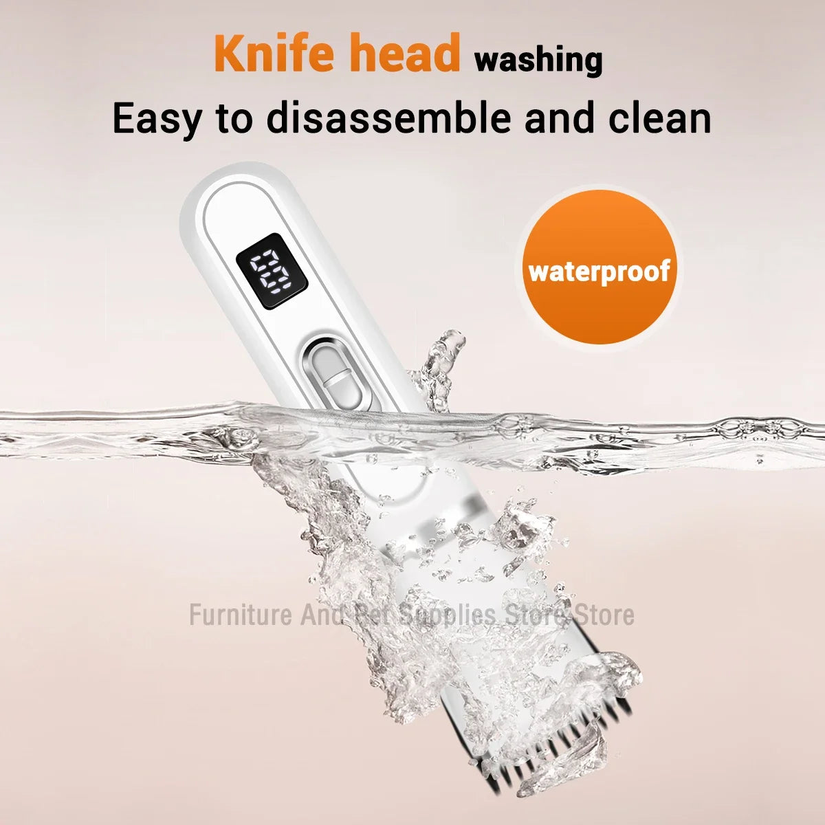 Professional Dog Hair Clippers - USB Rechargeable Silent Pet Grooming Trimmer