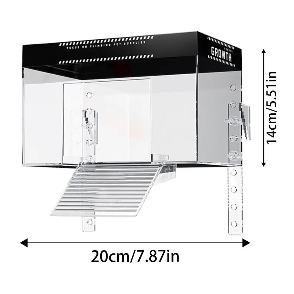 Over-Tank Turtle Basking Platform with Lid - Aquatic Reptile Dock & Resting Area
