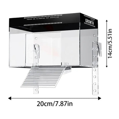 Over-Tank Turtle Basking Platform with Lid - Aquatic Reptile Dock & Resting Area