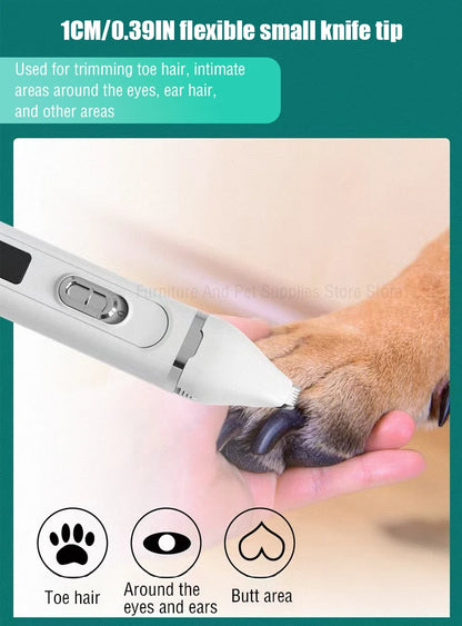 Professional Dog Hair Clippers - USB Rechargeable Silent Pet Grooming Trimmer