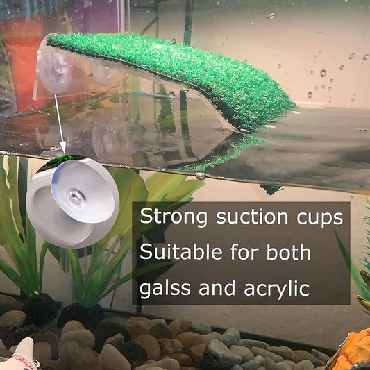 Grass Turtle Basking Platform - Natural Lawn Ramp for Aquarium Tanks