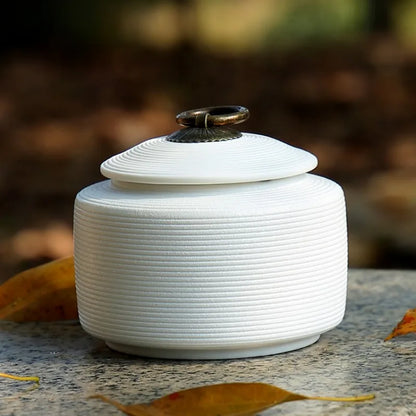 Ceramic Pet Memorial Urn - Beautiful Keepsake Box for Beloved Companions