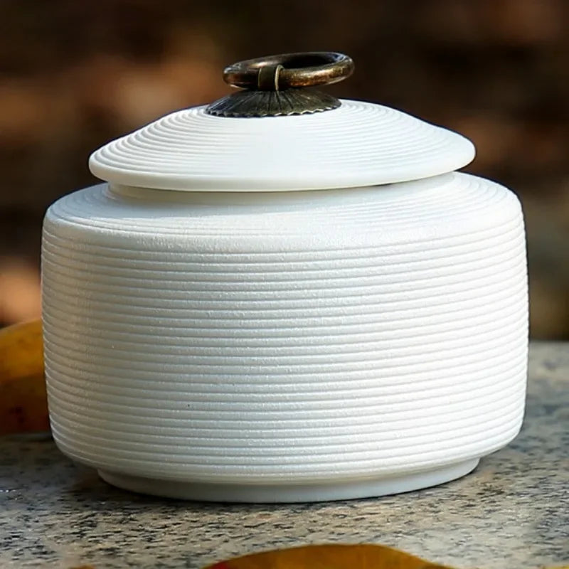 Ceramic Pet Memorial Urn - Beautiful Keepsake Box for Beloved Companions