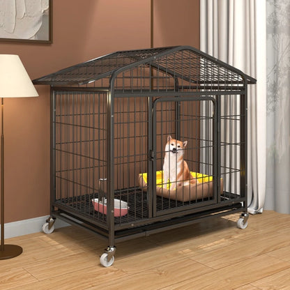 Large Indoor Dog Cage with Toilet Area - Premium Pet Enclosure for Medium to Large Dogs