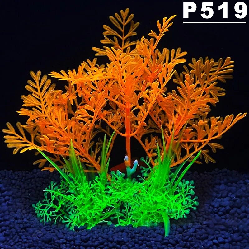 Artificial Aquarium Plants - Plastic Water Grass Fish Tank Decoration 5.5"
