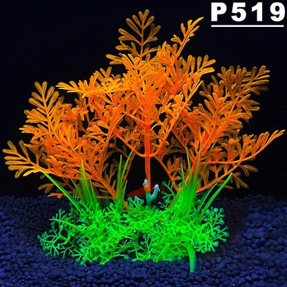 Artificial Aquarium Plants - Plastic Water Grass Fish Tank Decoration 5.5"