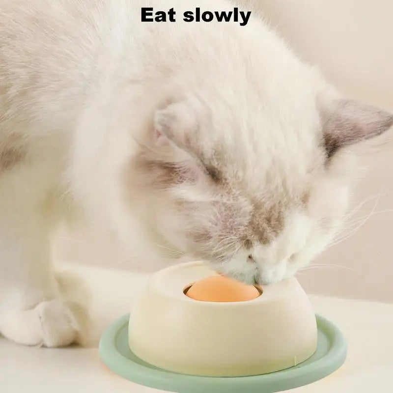 Interactive Cat Lick Mat - Rotating Slow Feeder & Puzzle Bowl | Petziverse
