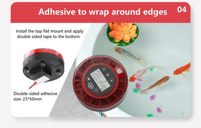 Professional Automatic Fish Feeder - Programmable Timer Dispenser with LCD Display