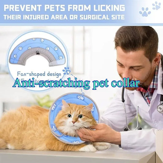 Soft Conical Cat Collar - Comfortable Recovery Cone to Prevent Licking & Scratching