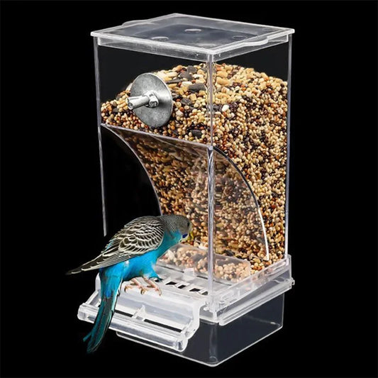 No-Mess Acrylic Bird Feeder - Seed Container for Small to Medium Birds