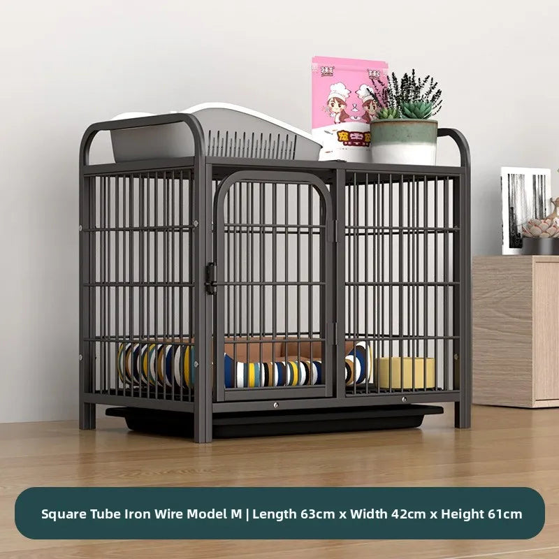 Large Indoor Dog Cage with Toilet Area - Premium Pet Enclosure for Medium to Large Dogs