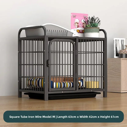 Large Indoor Dog Cage with Toilet Area - Premium Pet Enclosure for Medium to Large Dogs