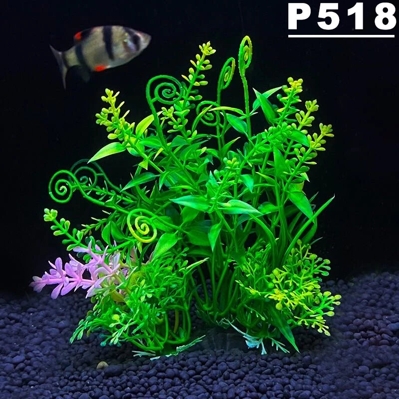 Artificial Aquarium Plants - Plastic Water Grass Fish Tank Decoration 5.5"