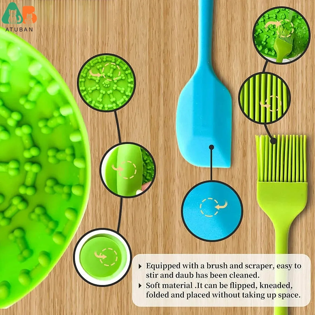 Pet Lick Mat & Bowl Set - Anxiety Relief & Slow Feeding Solution | Petziverse