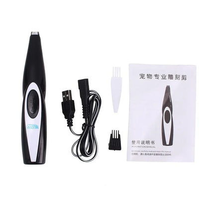 Professional Dog Grooming Clippers - USB Rechargeable Silent Pet Trimmer Kit