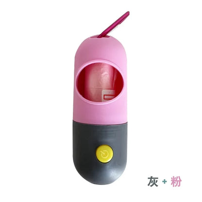 Premium LED Dog Poop Bag Dispenser - Illuminated Waste Bag System with Biodegradable Bags
