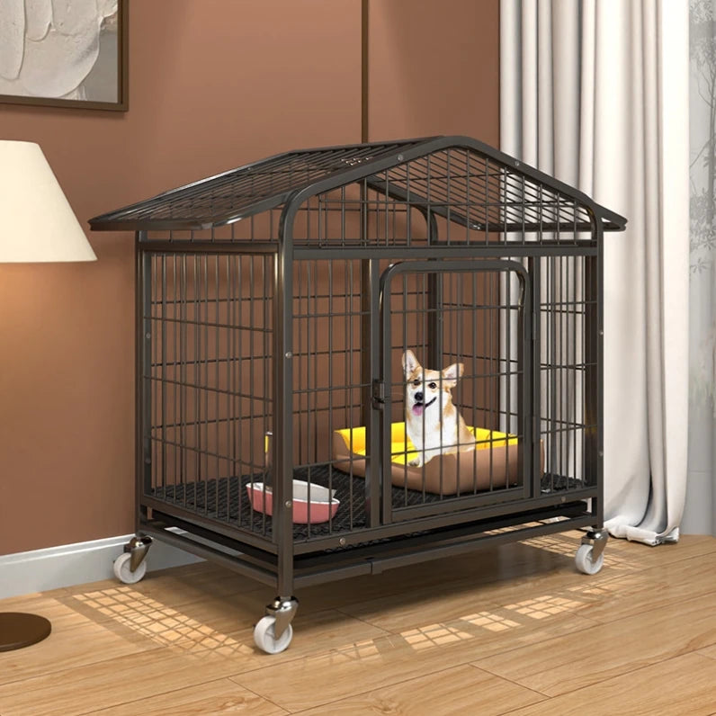 Large Indoor Dog Cage with Toilet Area - Premium Pet Enclosure for Medium to Large Dogs