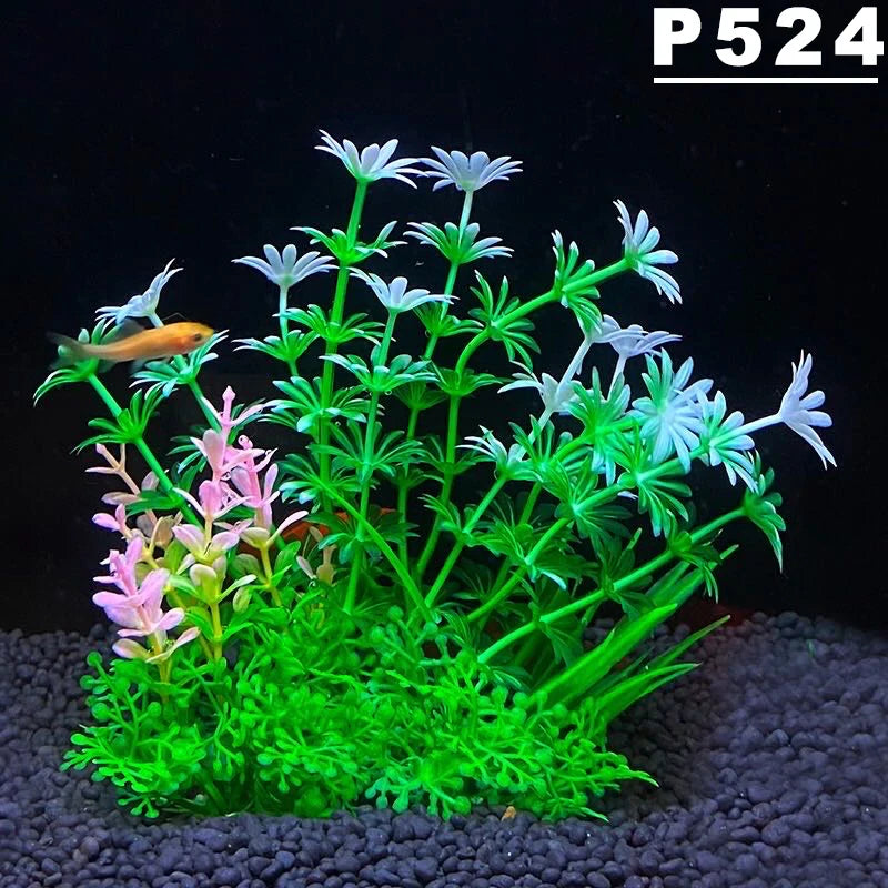 Artificial Aquarium Plants - Plastic Water Grass Fish Tank Decoration 5.5"