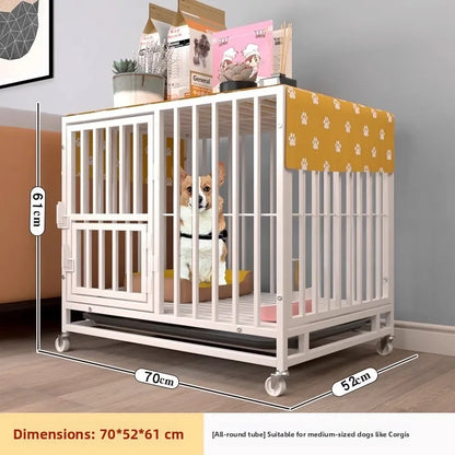 Large Indoor Dog Cage with Toilet Area - Premium Pet Enclosure for Medium to Large Dogs