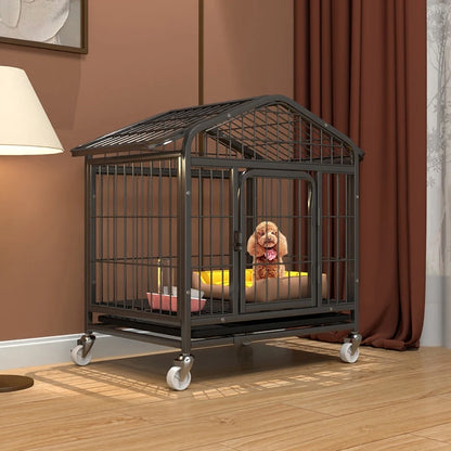 Large Indoor Dog Cage with Toilet Area - Premium Pet Enclosure for Medium to Large Dogs