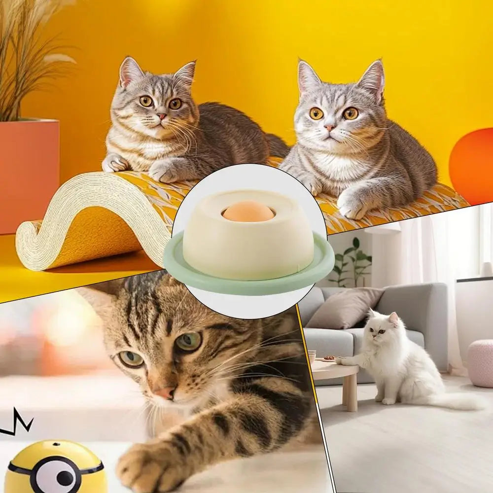 Interactive Cat Lick Mat - Rotating Slow Feeder & Puzzle Bowl | Petziverse