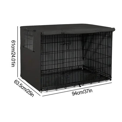 Waterproof Pet Crate Cover - Oxford Windproof Dog Kennel Cover for Indoor Use