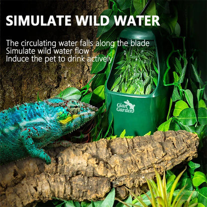 Reptile Drinking Water Filter Fountain Automatic Feeding Drinker Lizard Chameleon Snake Frog Reptiles