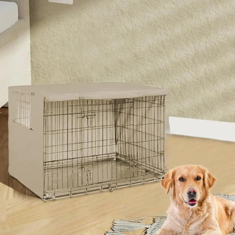 Waterproof Pet Crate Cover - Oxford Windproof Dog Kennel Cover for Indoor Use