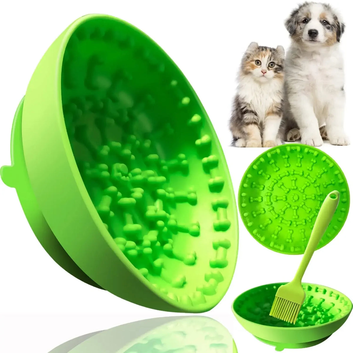 Pet Lick Mat & Bowl Set - Anxiety Relief & Slow Feeding Solution | Petziverse