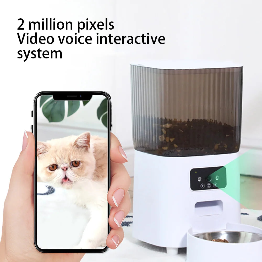 Smart Pet Feeder with HD Camera - 5L Automatic WiFi Food Dispenser System