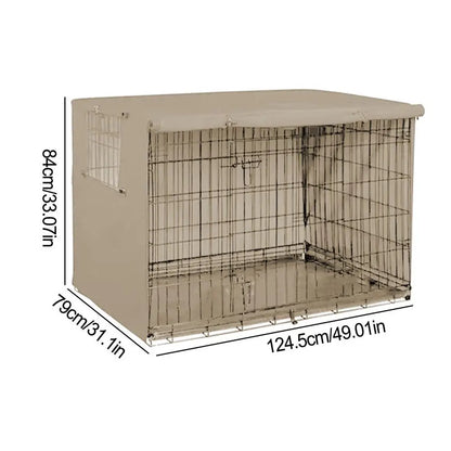 Waterproof Pet Crate Cover - Oxford Windproof Dog Kennel Cover for Indoor Use
