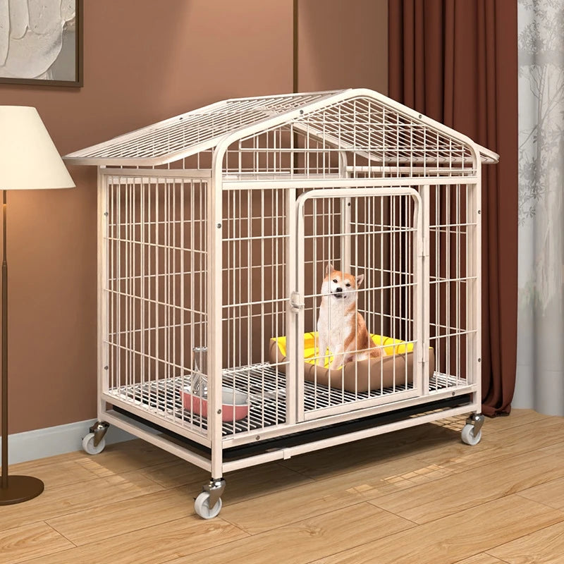 Large Indoor Dog Cage with Toilet Area - Premium Pet Enclosure for Medium to Large Dogs